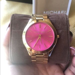 Pink/ Gold Michael Kors watch